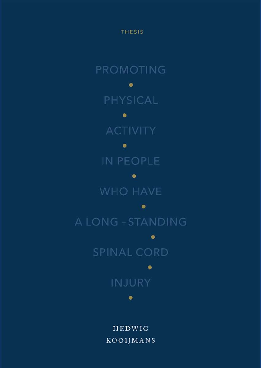 Cover promotion - blue background title covering the page. Gold dots in between the words, appearing to be a spine
